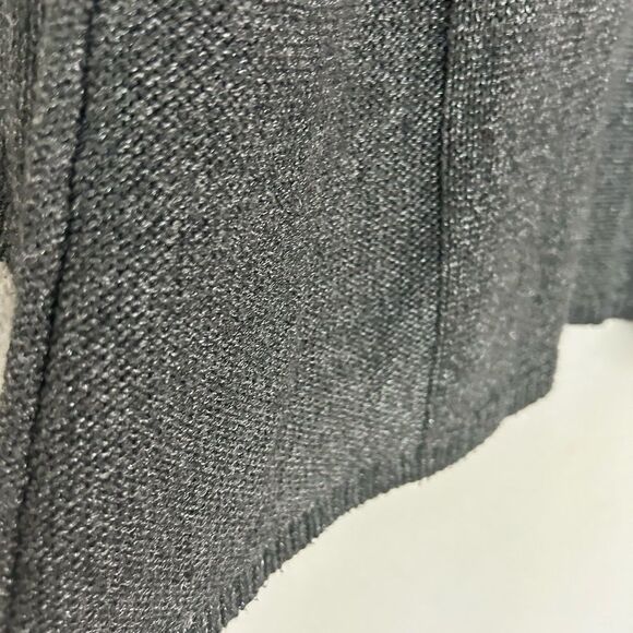 EILEEN FISHER Metallic Open Cardigan Sweater Medium Sparkle Knit Neutral Luxe - Picture 13 of 16